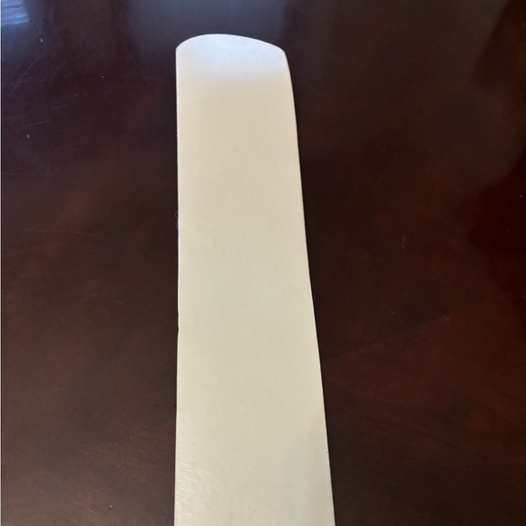 Rachel Parcell Wide Leather‎ Belt Cream Size Medium - Picture 10 of 11